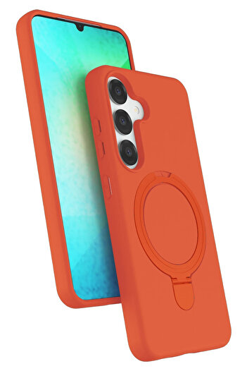 NewFace Hn-Shop Samsung Galaxy S25 Regal Magsafe Stand Cover - Orange