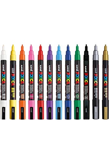 STOREMAX طقم أقلام تحديد 3M مكون من 12 قلمًا برأس لباد 0.9-1.3 مم 1088605