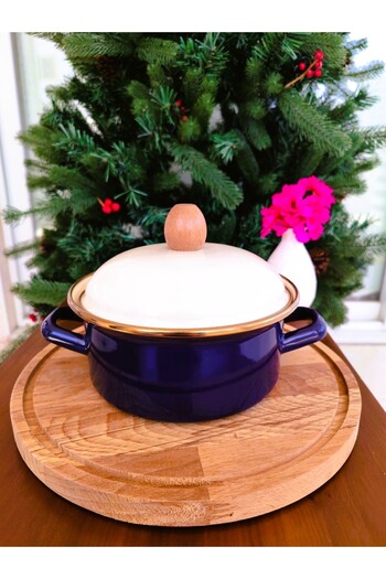 Madame Coco Bonneville Pot - Navy Blue Color - 16 cm