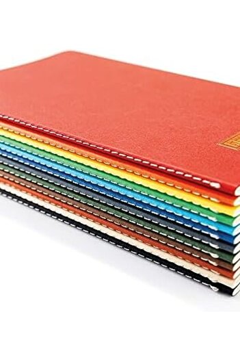 STOREMAX Pltnstoreshop Notes 13X21 cm Cardboard Cover Thread Stitched Notebook, 24 Sheets, Pack of 6, Colorful