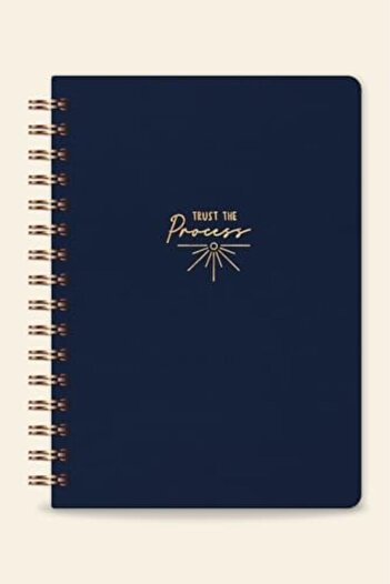 STOREMAX A5 Spiral Bound Hardcover Lined Undated Notebook Navy Blue