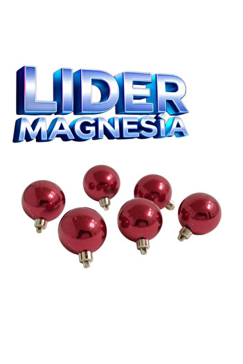 Lider MAGNESİA New Year & Special Occasions Decorative Balls 4 cm 6 Pcs