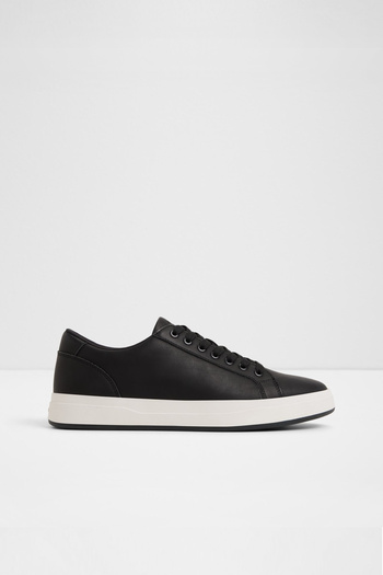 Aldo Scottiee - Men's Fabric Black Flat Lace-Up Modern Design Sneakers