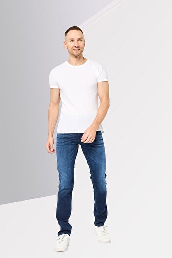 Replay Men Slim Fit Solid Stretchable Jeans, Blue