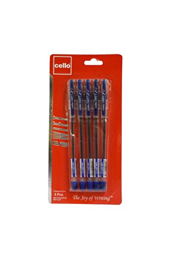 CELLO Swift Ball Point Pens Blue Ink 0.7mm Smooth Writing – Pack of 5