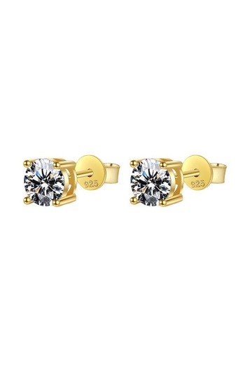 Choice Moissanite-8mm TY 1CT 2CT Moissanite Diamond Stud Earrings 925 Silver Wedding Earring for Women Men
