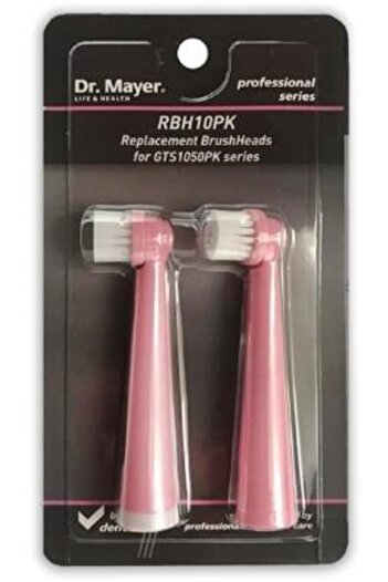 Dr. Mayer Electric Toothbrush Refill RBH10PK, Compatible with GTS1050, 2-pack (Pink)