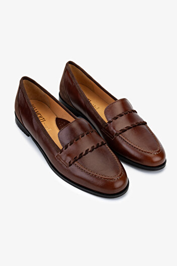 Valmenti Women's Tile Genuine Leather Loafer Shoes