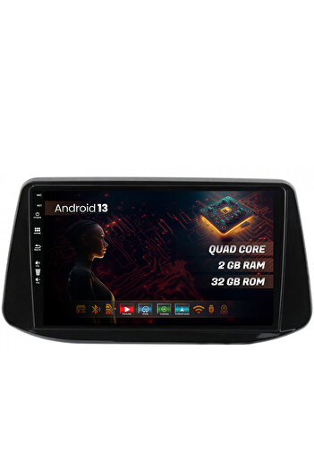 HUB64 Navigatie Hyundai I30 (2017-Prezent), 2GB RAM, Android 13, GPS, Wi-FI, Carplay, Android Auto