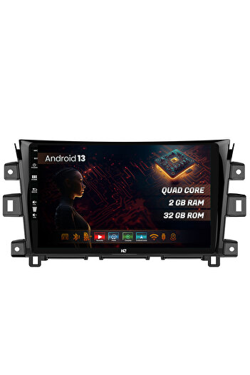 HUB64 Navigatie Nissan Navara (2015+), 2GB RAM, Android 13, GPS, Wi-FI, Carplay, Android Auto, USB