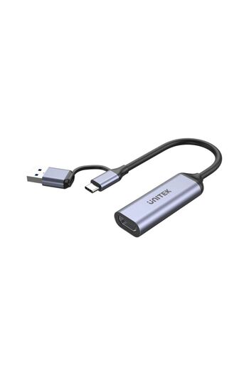 Unitek بطاقة التقاط فيديو من HDMI إلى USB-C/A، مدخل 4K، مخرج 1080p | V1167A