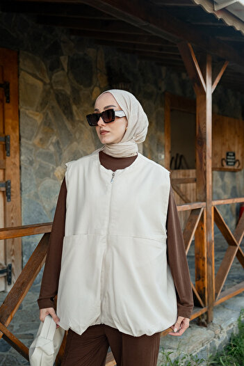 LOCCO سترة نسائية بياقة دائرية إكرو