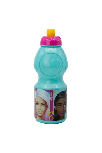 Barbie Sports bottle, plastic, for water, 400ml, multicolor,