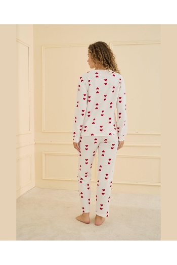 pijamaworld Waffle Sleeve Cuffed X Karyokali Pajama Set