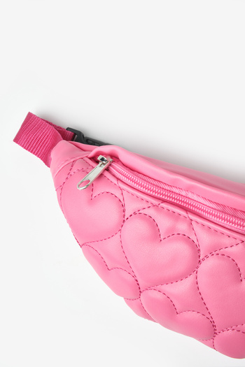 Le Mabelle Fuchsia Heart Patterned Girl's Waist Bag
