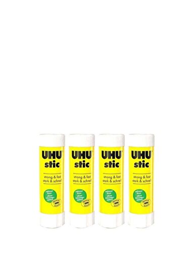 Uhu 4-Piece Clear Glue Sticks – Strong, Easy-to-Use Adhesive for Paper, Card & School Projects