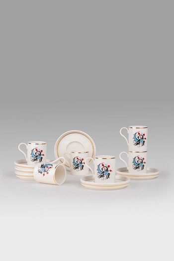 Kütahya Porselen Bone Desire 12 Piece Coffee Set for 6 People 12741