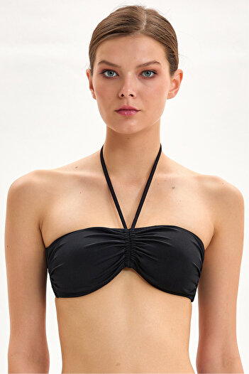 emosavm Argento 1011-2030 women's gathered strapless bikini