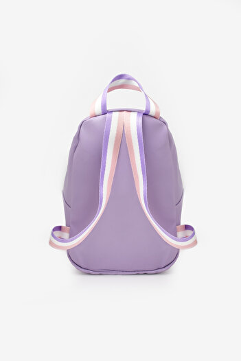 Le Mabelle Lilac Heart Patterned Girl's Backpack