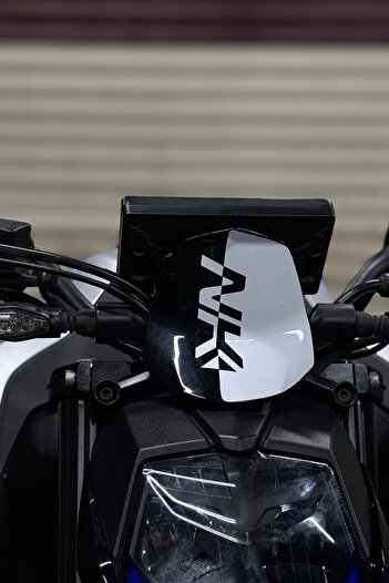 Banxtre White Color Front Visor Detail Sticker (1 Piece) for Cfmoto Nk250