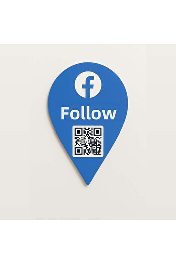 Komut Facebook Speech Bubble Follow Card - with Qr Code
