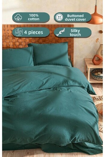 Karna Home Stonewash Cotton Duvet Cover Set 200X220