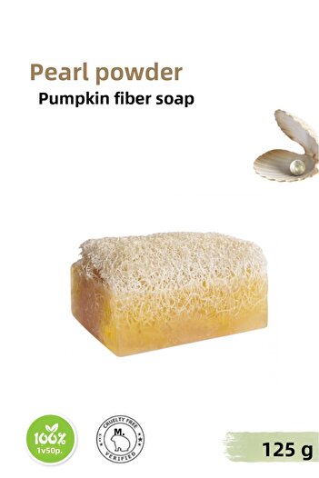 Vivessa Natural Pumpkin Fiber Pearl Powder Soap