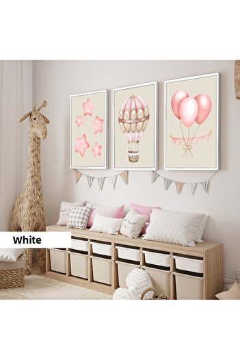 Harikabirev Camera copiilor Living Room-Minimalist Modern Boho 002 | CADRU DIN LEMN 3PCE MDF AHMDF