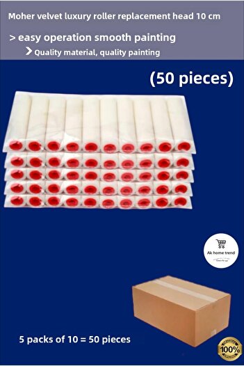 OSKAR FIRÇA Moher Velvet Luxury Roller Replacement Head 10 cm (50 Pieces)