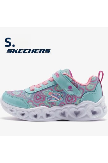 SKECHERS Heart Lights - Boogie Love 303257L Orthopedic Lighted Children's Sports Shoes Green