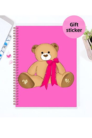 Panda A5 Spiral School Notebook 80 Sheets - Lined