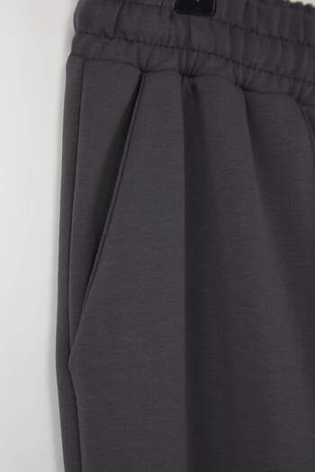 Trendyol Curve Anthracite ψηλόμεσο πλεκτό παντελόνι φούτερ μεγάλου μεγέθους TBBAW26AJ00009