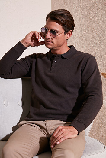 Buratti Памук смес Regular Fit Поло яка пуловер мъжки POLO YAKA KAZAK 456223