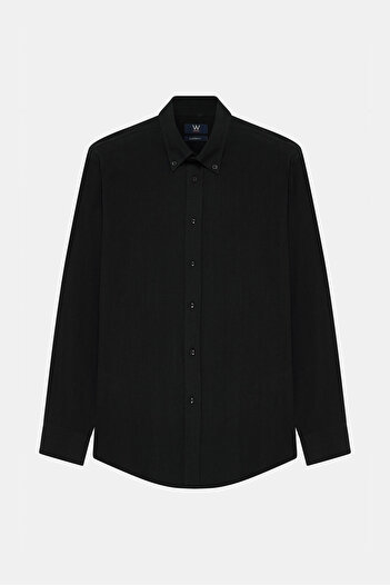 W Collection SİYAH UZUN KOLLU GÖMLEK