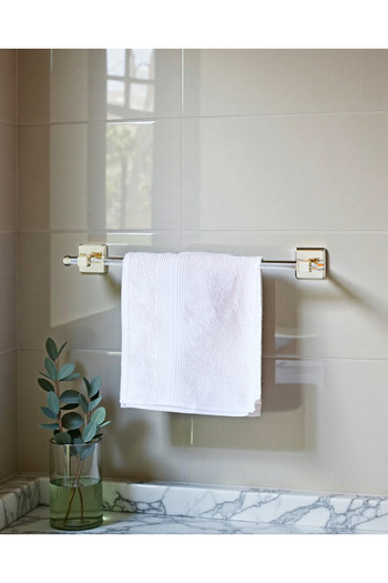 Hagen Gold Luxury Adhesive Towel Holder Lifetime Stainless Transparent Luxury Hanger Bathroom Hanger Towel Hanger Premium A+