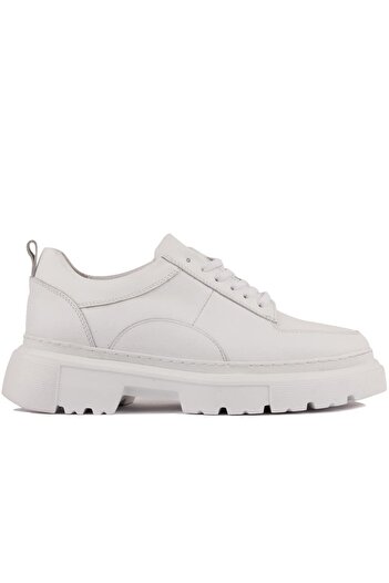 SailLakers Sail Lakers - White Leather Lace-Up Men's Casual Shoes