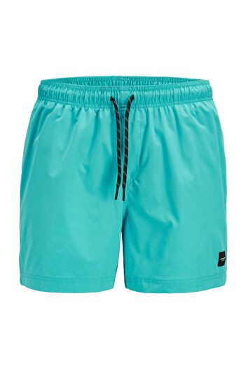 Jack & Jones JPSTMAUI JJSWIM SOLID AKM BLUE- Pantaloni scurți de baie pentru bărbați