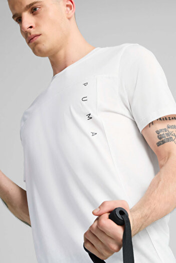Puma M Tad Tech Triblend Tee White Men's Short Sleeve T-Shirt
