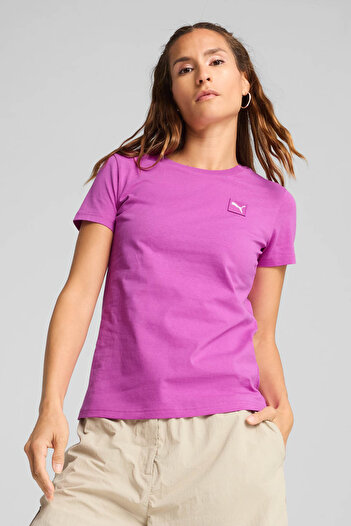 Puma Γυναικείο κοντομάνικο μπλουζάκι ESS ELEVATED Tee Purple