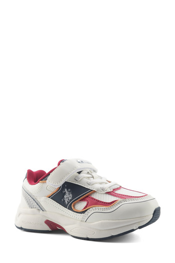 U.S. Polo Assn. Supole 5Fx Velcro Children's Sports Shoes White