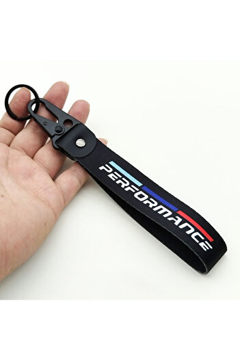 Choice YZZD Women Man Nylon Key Ring Leather Car Keychain For BMW Performance E46 E39 E60 F10 F20 F30 F15 F