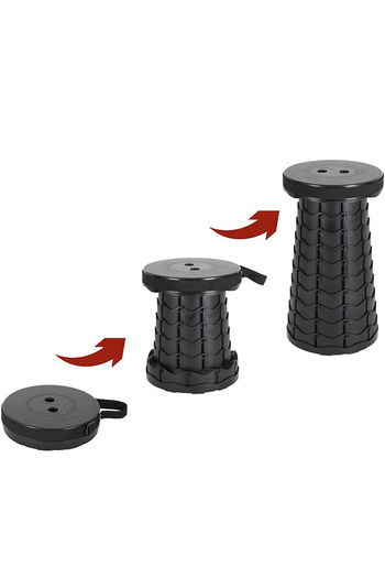 awwaline Round Retractable Chair, awwaline, Black, Extendable, Foldable, Portable, Ideal for Outdoor Activity