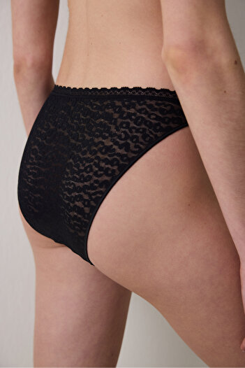 Penti Μαύρο εσώρουχο Easy Lace V Shape