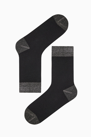 Penti Shiny Ankle Black Gray 2-Piece Socks