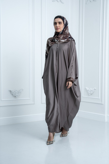 LAVİNİA Lavinia Women's Abaya, Tik Tok Fabric, Printed Shawl