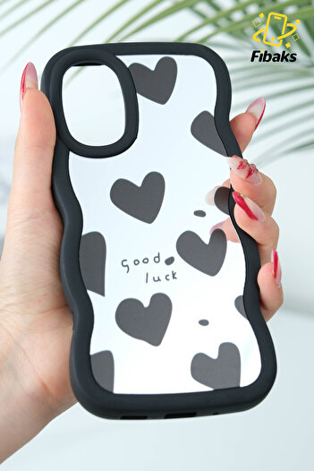 Fibaks Case for Samsung Galaxy S21 Fe Mirror Heart Pattern Soft Edges Camera Protection Silicone Cover