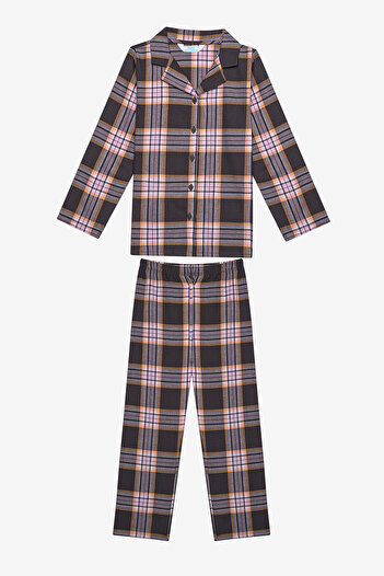 Penti Cotton Girls Pink Plaid Red Shirt Pajama Set