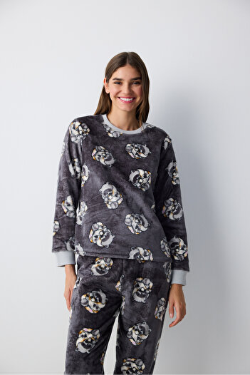 Penti Sleepy Mood Gray Pants Pajama Set