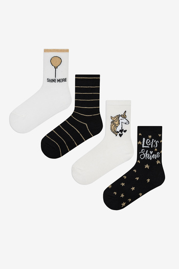 Penti Girl's Unicorn Shine 4-Piece Socks