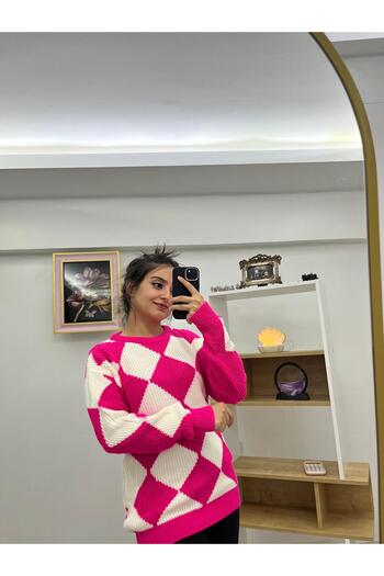 Sena Women's Knitwear Sweater with Argyle Pattern